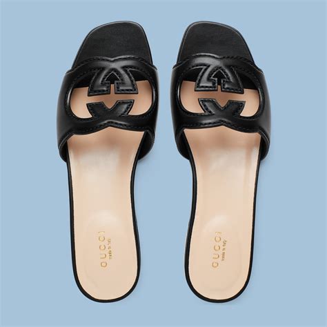 gucci women's slide with interlocking g|gucci slides with fur women.